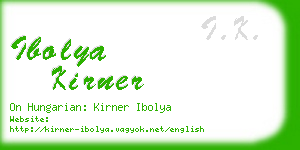 ibolya kirner business card